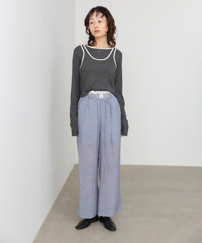 ウエストフリルドットパンツ