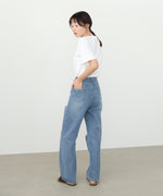 【サイズ展開あり】ストレートダメージデニムパンツ