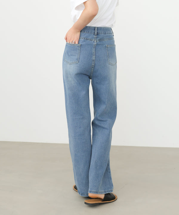 【サイズ展開あり】ストレートダメージデニムパンツ