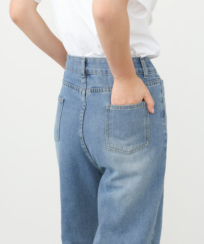 【サイズ展開あり】ストレートダメージデニムパンツ