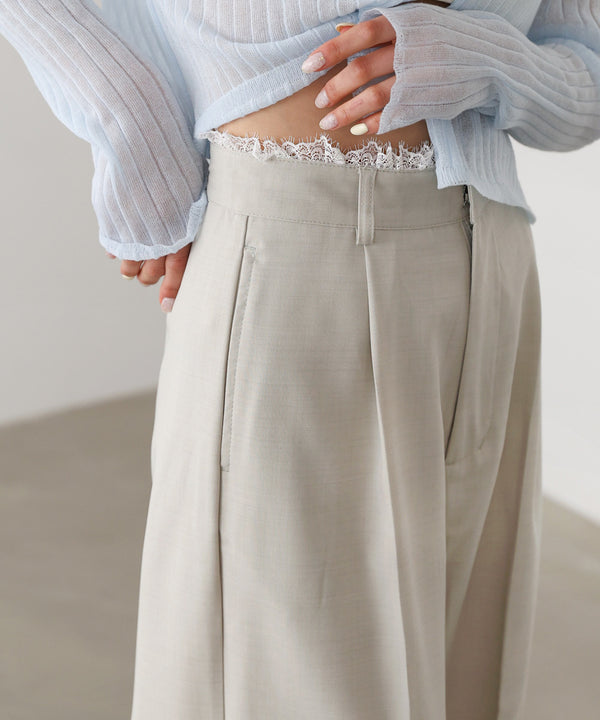 【サイズ展開あり】ウエストレースパンツ