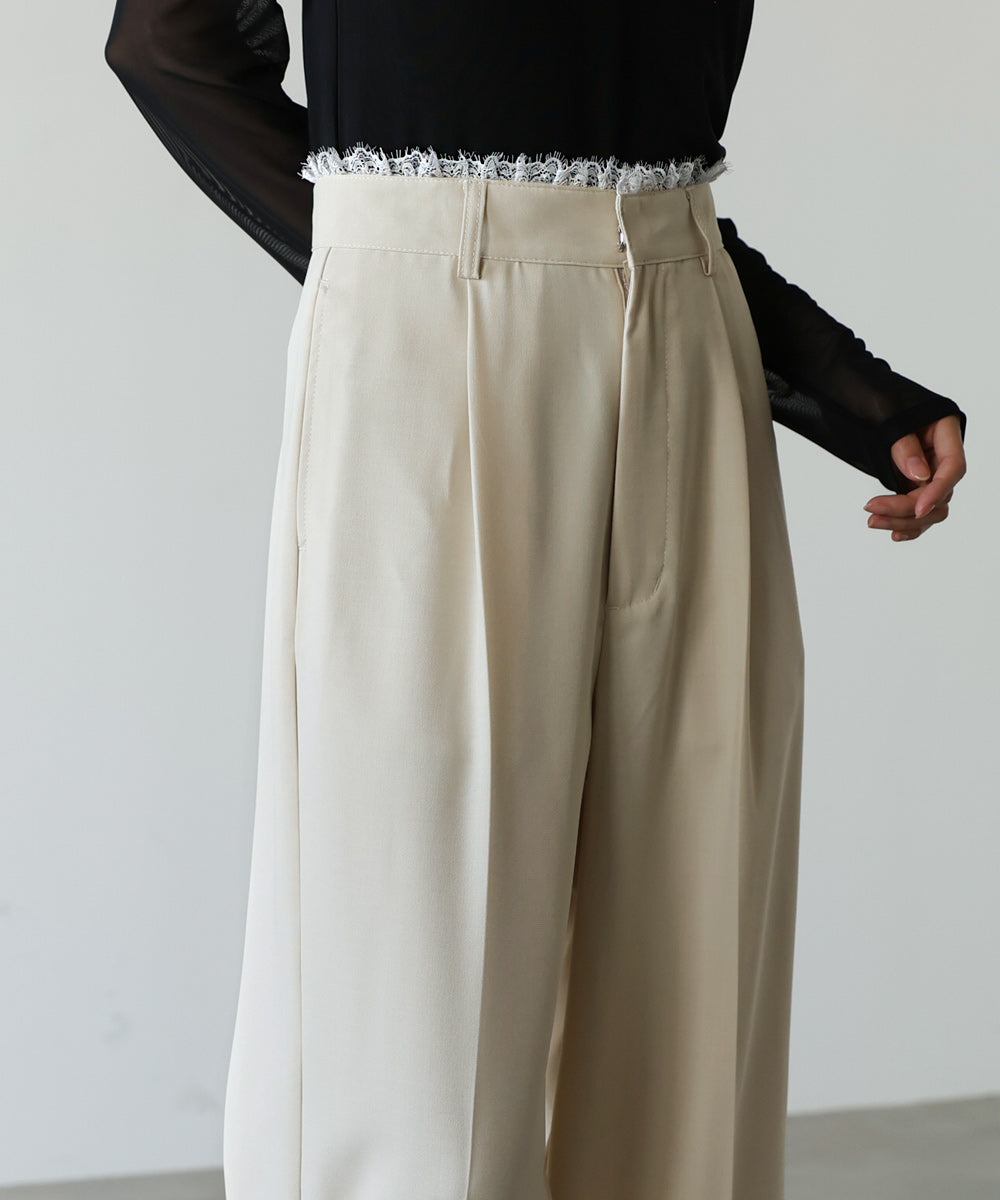 【サイズ展開あり】ウエストレースパンツ