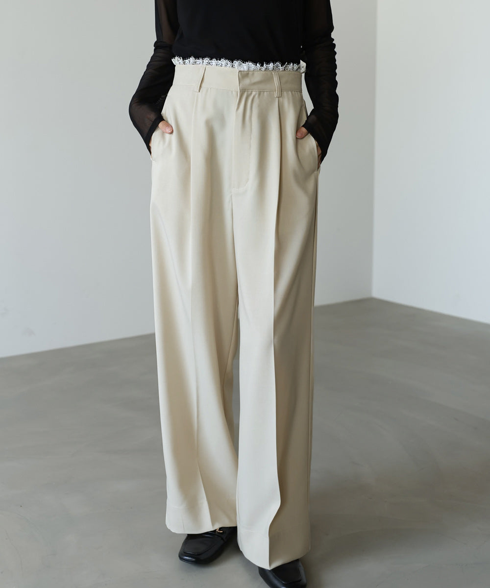 【サイズ展開あり】ウエストレースパンツ