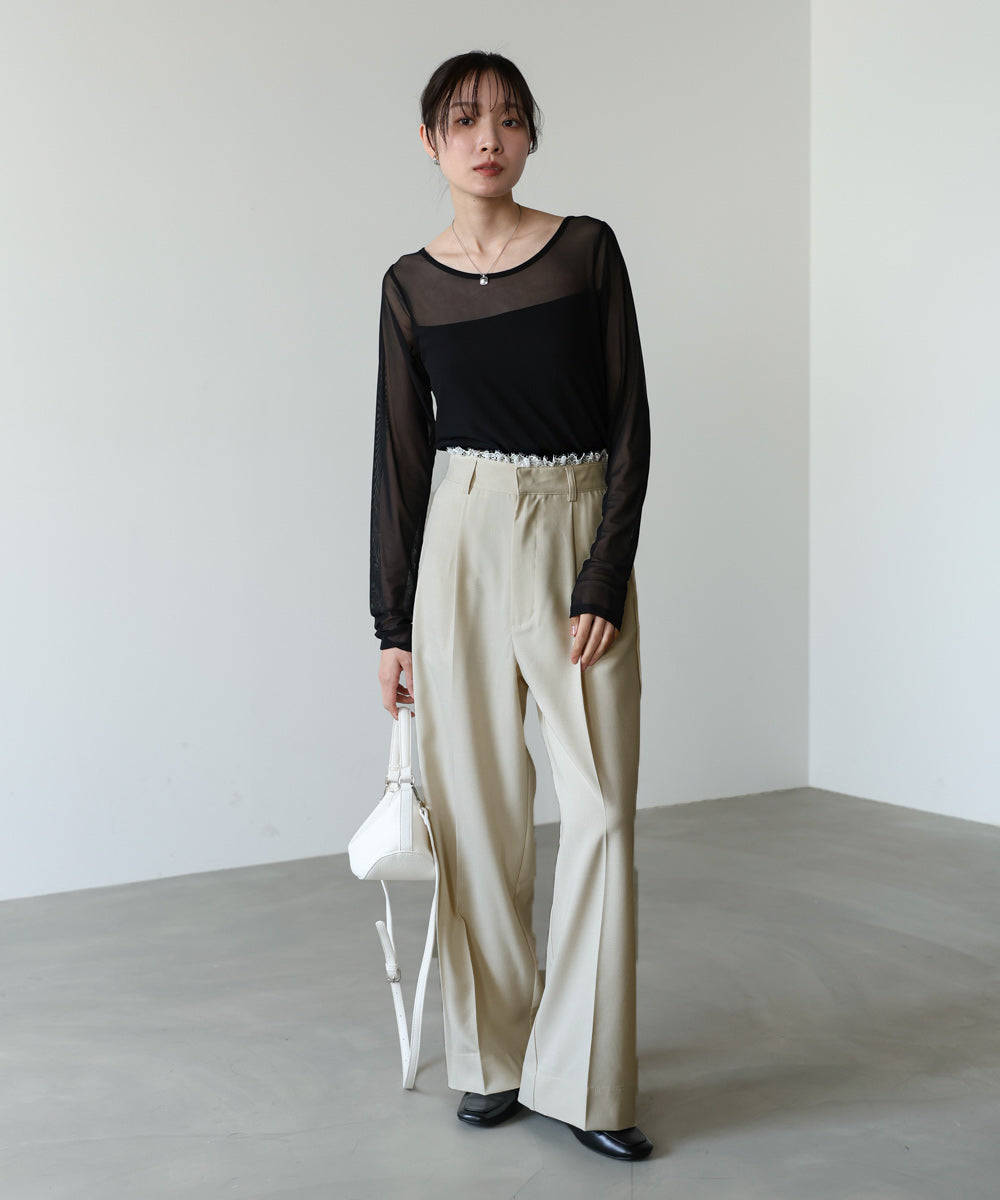 【サイズ展開あり】ウエストレースパンツ