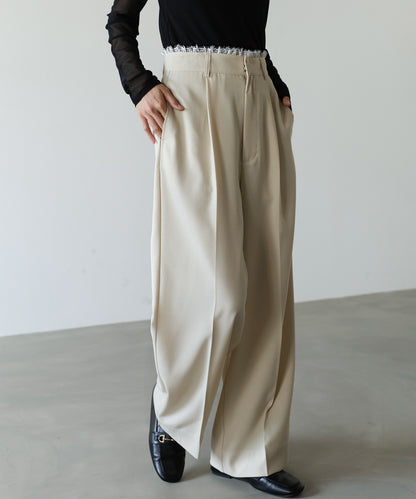 【サイズ展開あり】ウエストレースパンツ