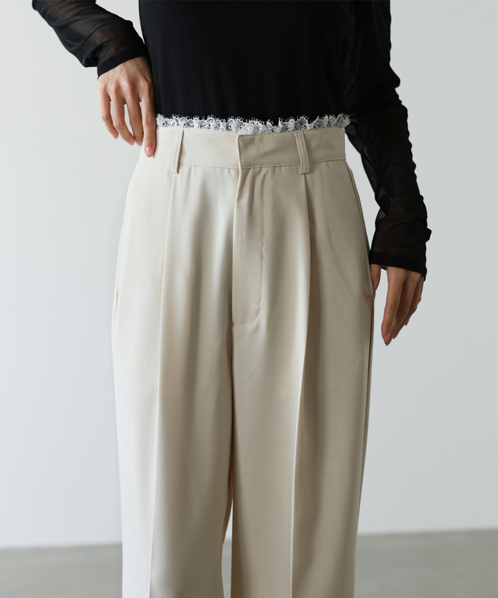 【サイズ展開あり】ウエストレースパンツ