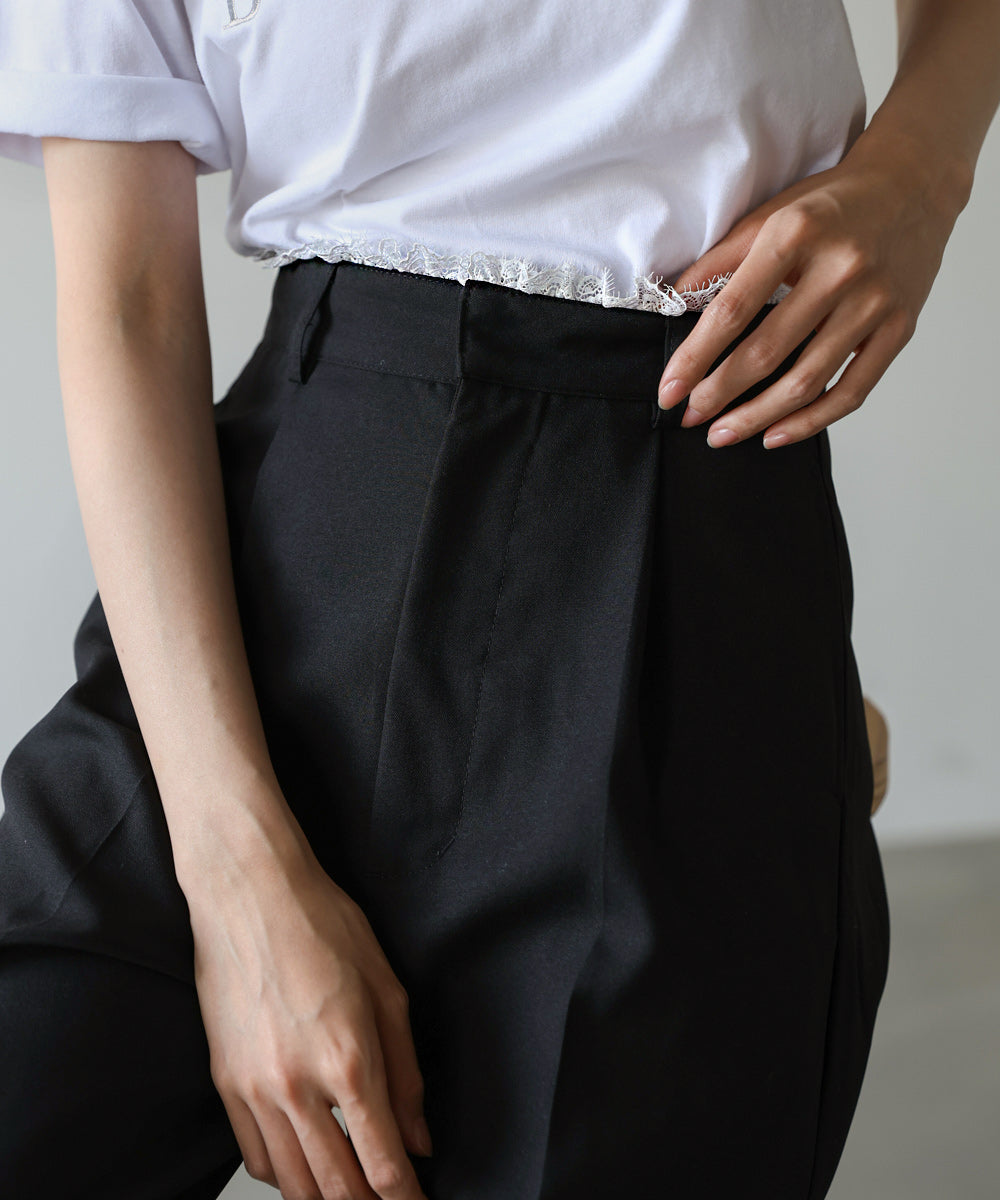 【サイズ展開あり】ウエストレースパンツ