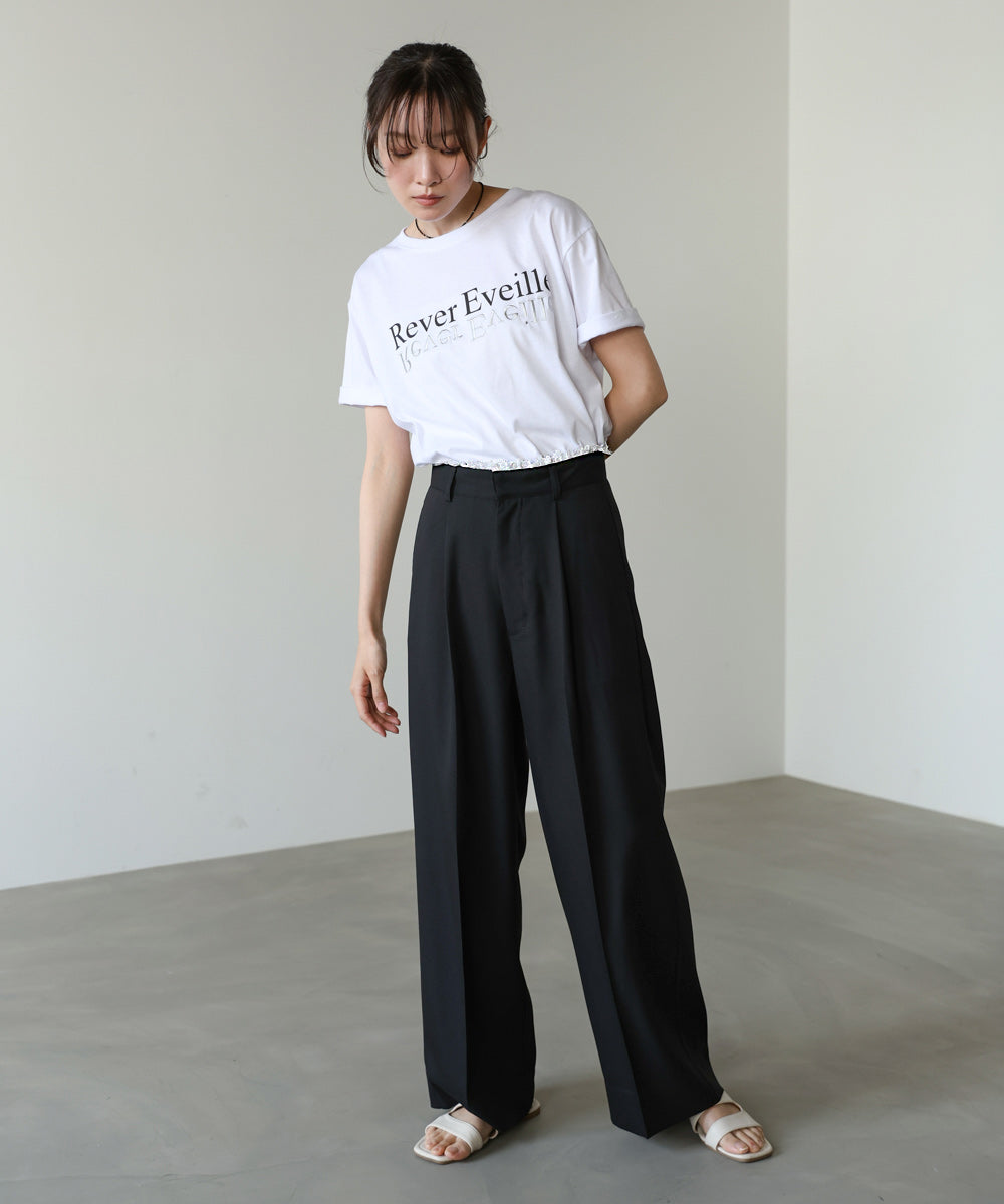 【サイズ展開あり】ウエストレースパンツ