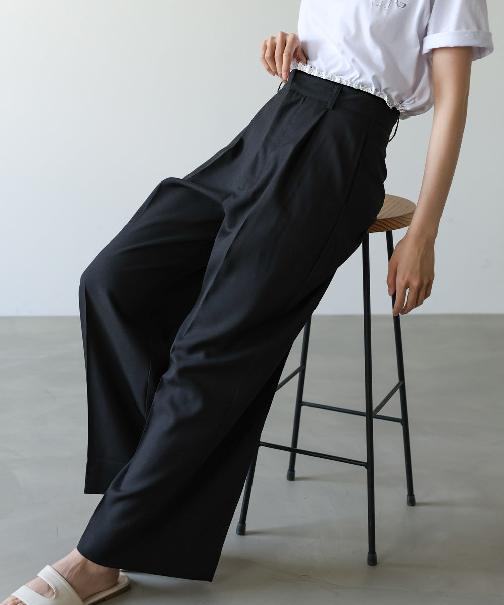 【サイズ展開あり】ウエストレースパンツ