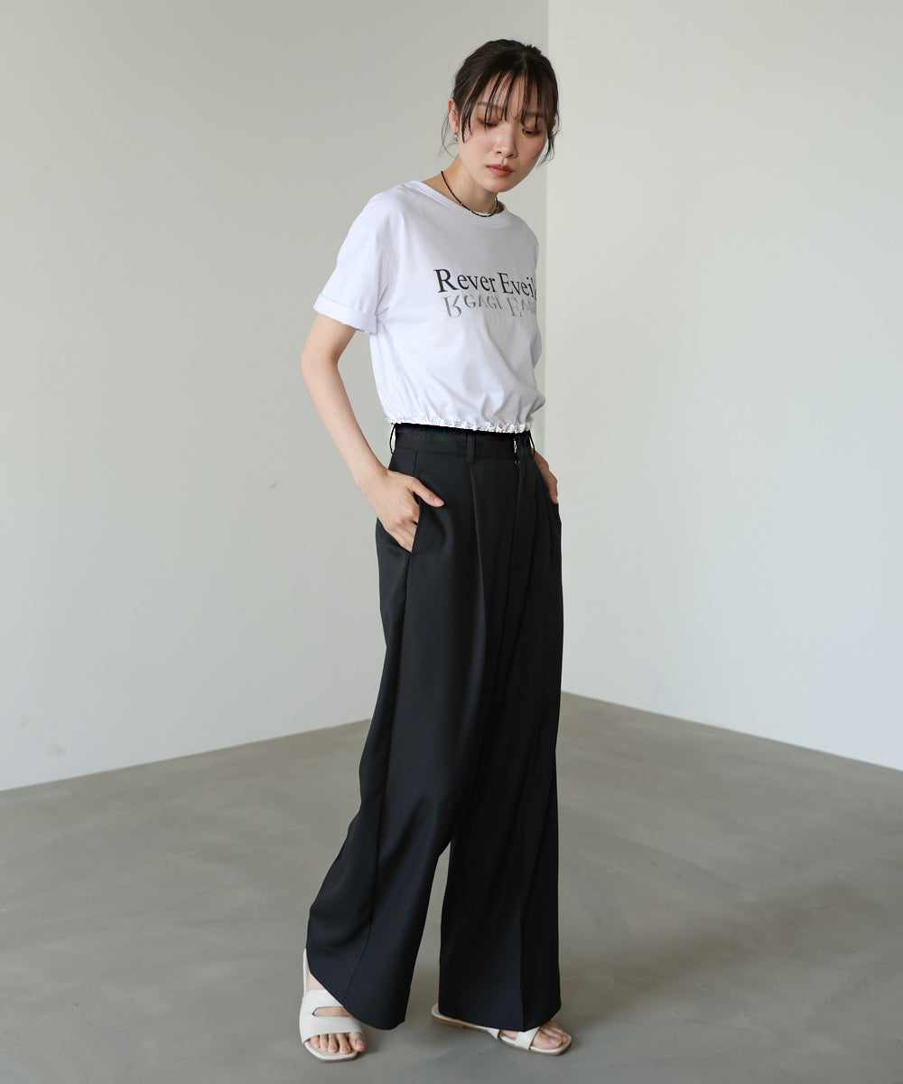 【サイズ展開あり】ウエストレースパンツ