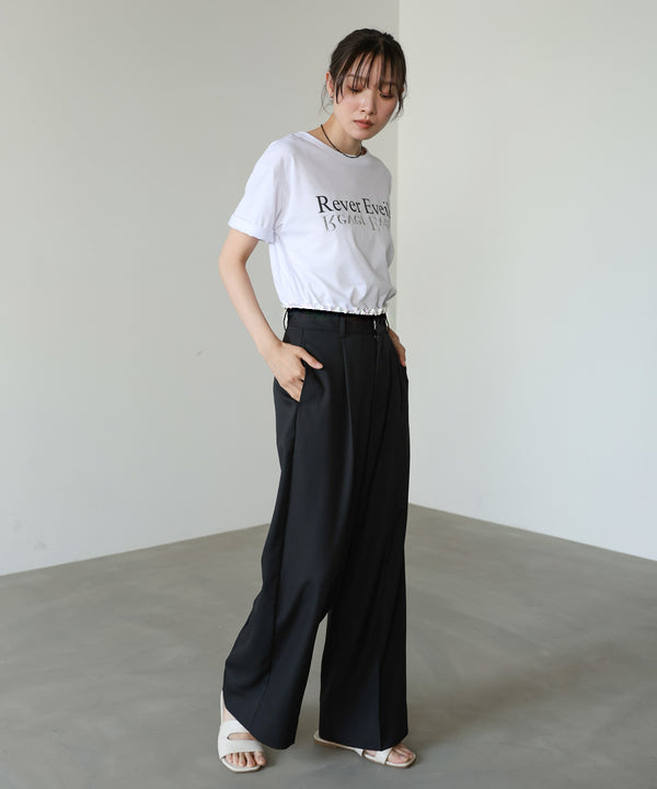 【サイズ展開あり】ウエストレースパンツ