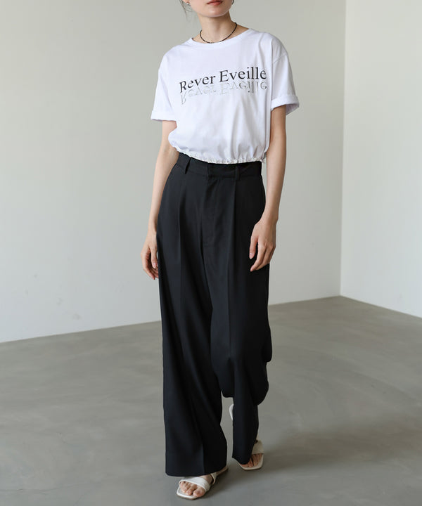 【サイズ展開あり】ウエストレースパンツ