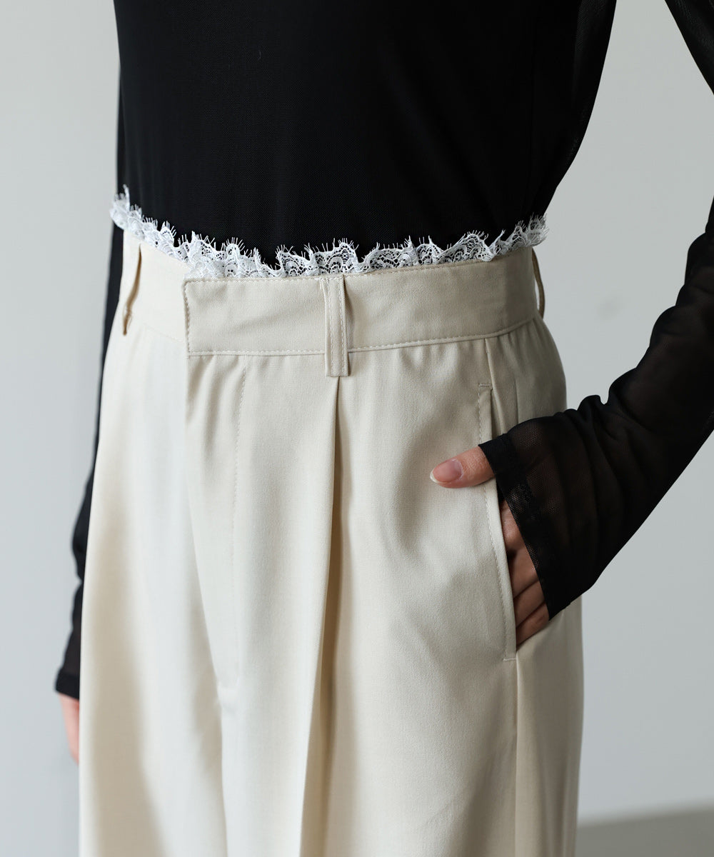 【サイズ展開あり】ウエストレースパンツ
