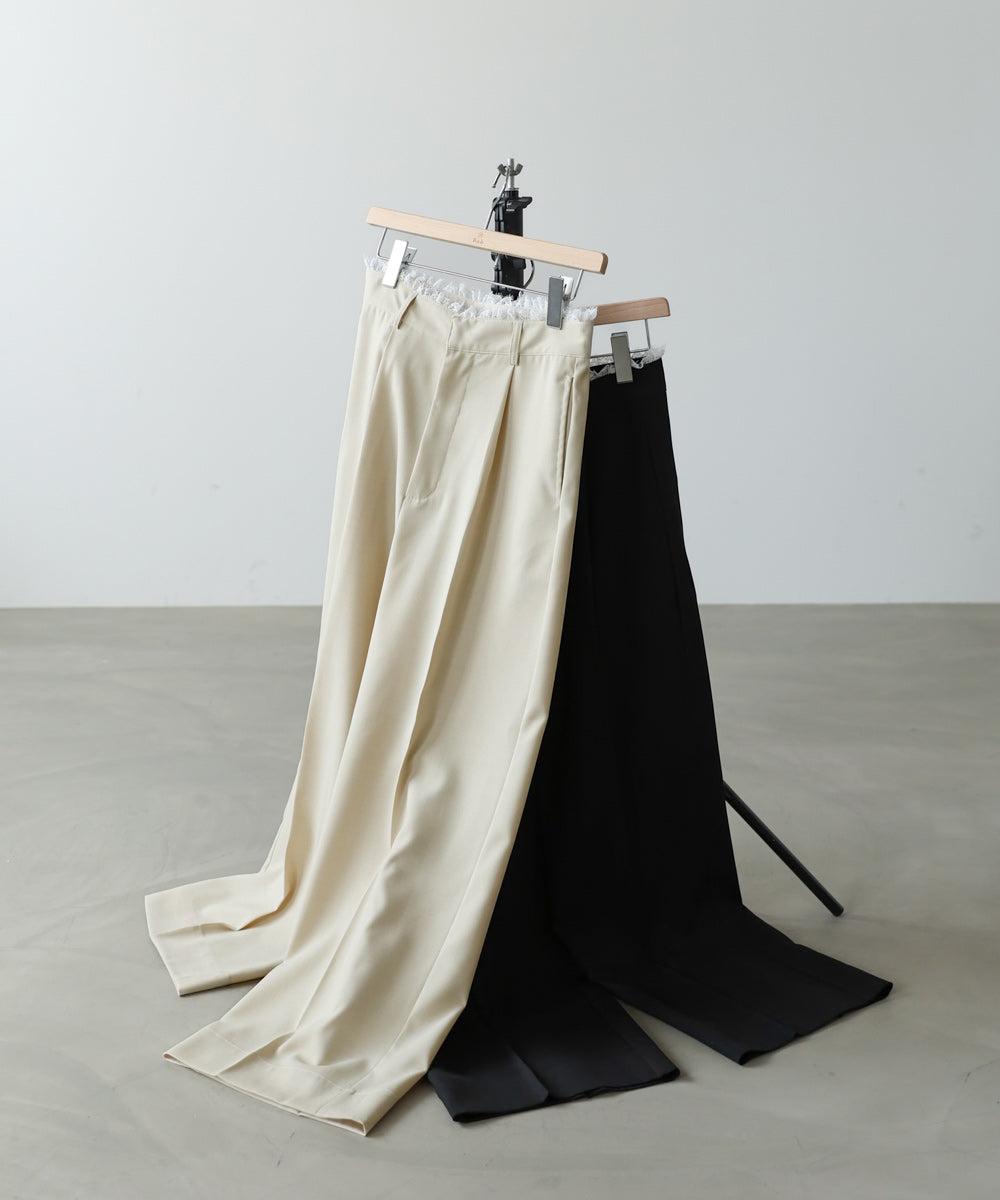 【サイズ展開あり】ウエストレースパンツ