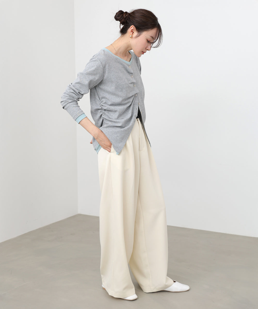 ツータックワイドパンツ