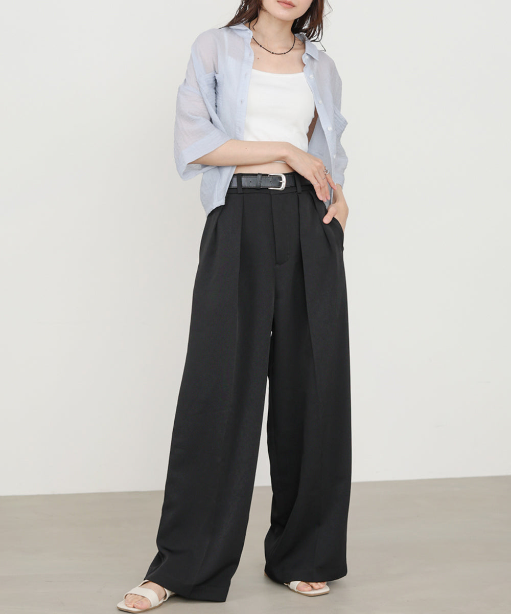 ツータックワイドパンツ