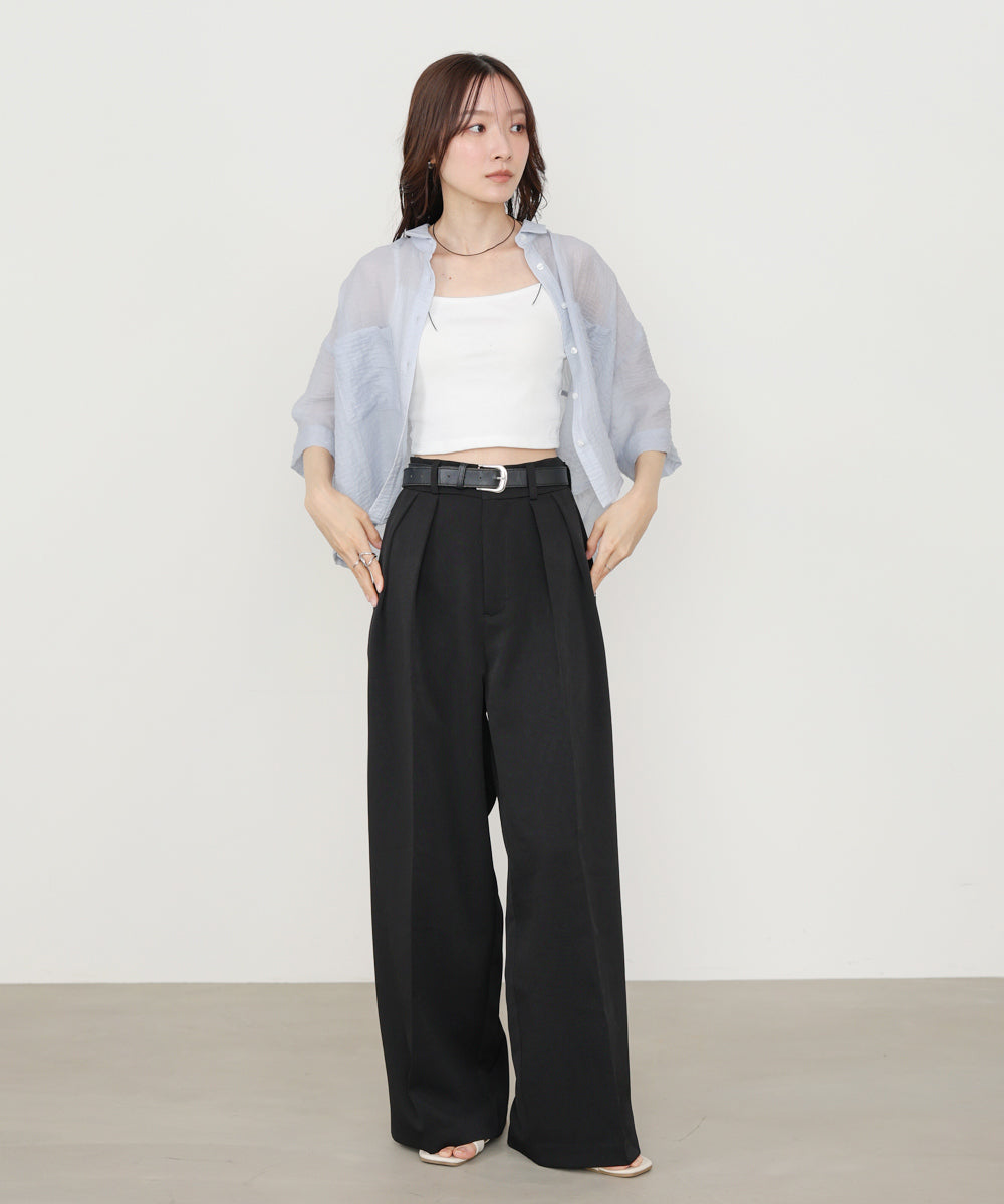 ツータックワイドパンツ