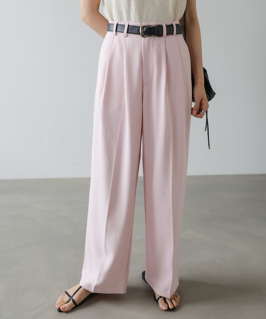 【サイズ展開あり】ツータックセンタープレススラックス