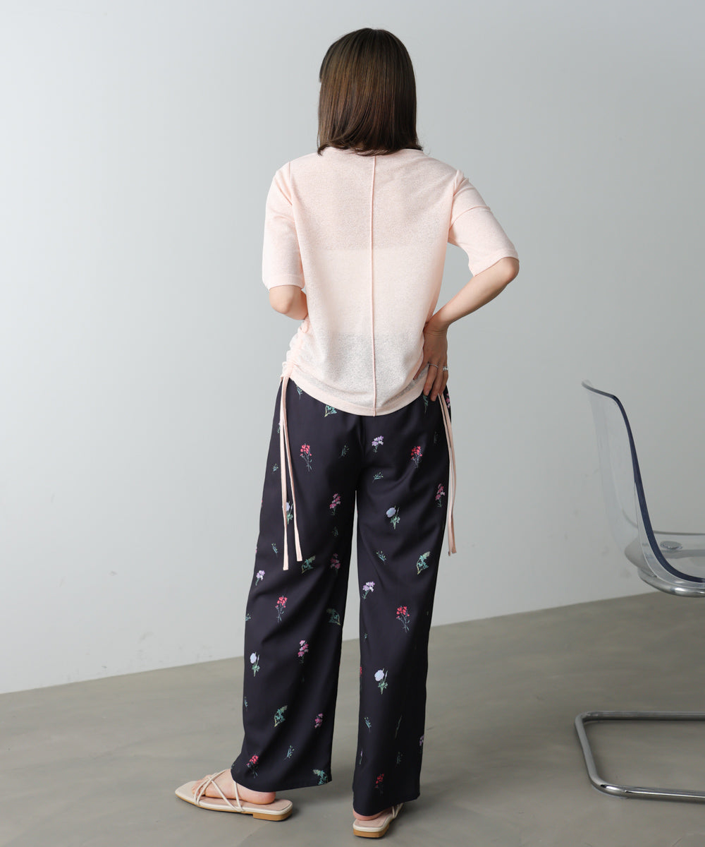 フラワープリントパンツ