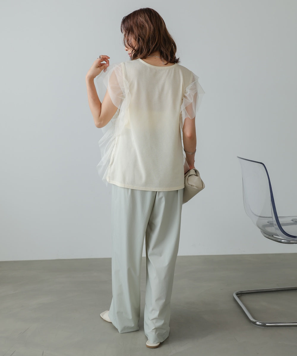ストレッチワイドストレートパンツ