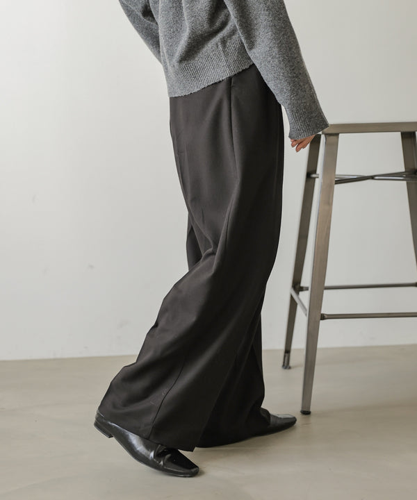 ウールライクツータックストレートパンツ