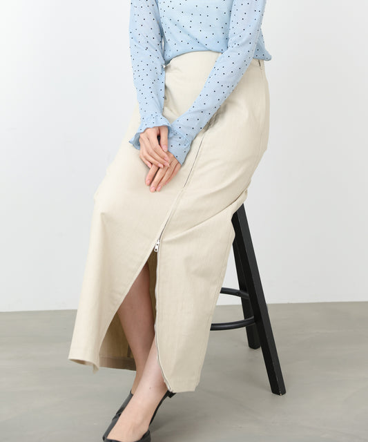 フロントＷジップタイトスカート