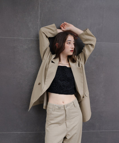 コード刺繍ベロアビスチェ