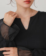 ニュアンスハートレイヤードネックレス