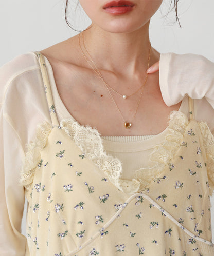 ニュアンスハートレイヤードネックレス