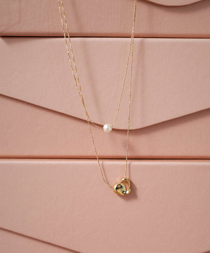 ニュアンスハートレイヤードネックレス