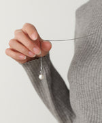 変形パール×ロングチェーンネックレス