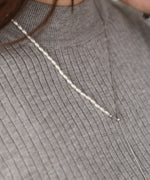 変形パール×ロングチェーンネックレス