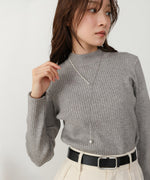 変形パール×ロングチェーンネックレス