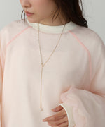 変形パール×ロングチェーンネックレス