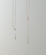 変形パール×ロングチェーンネックレス