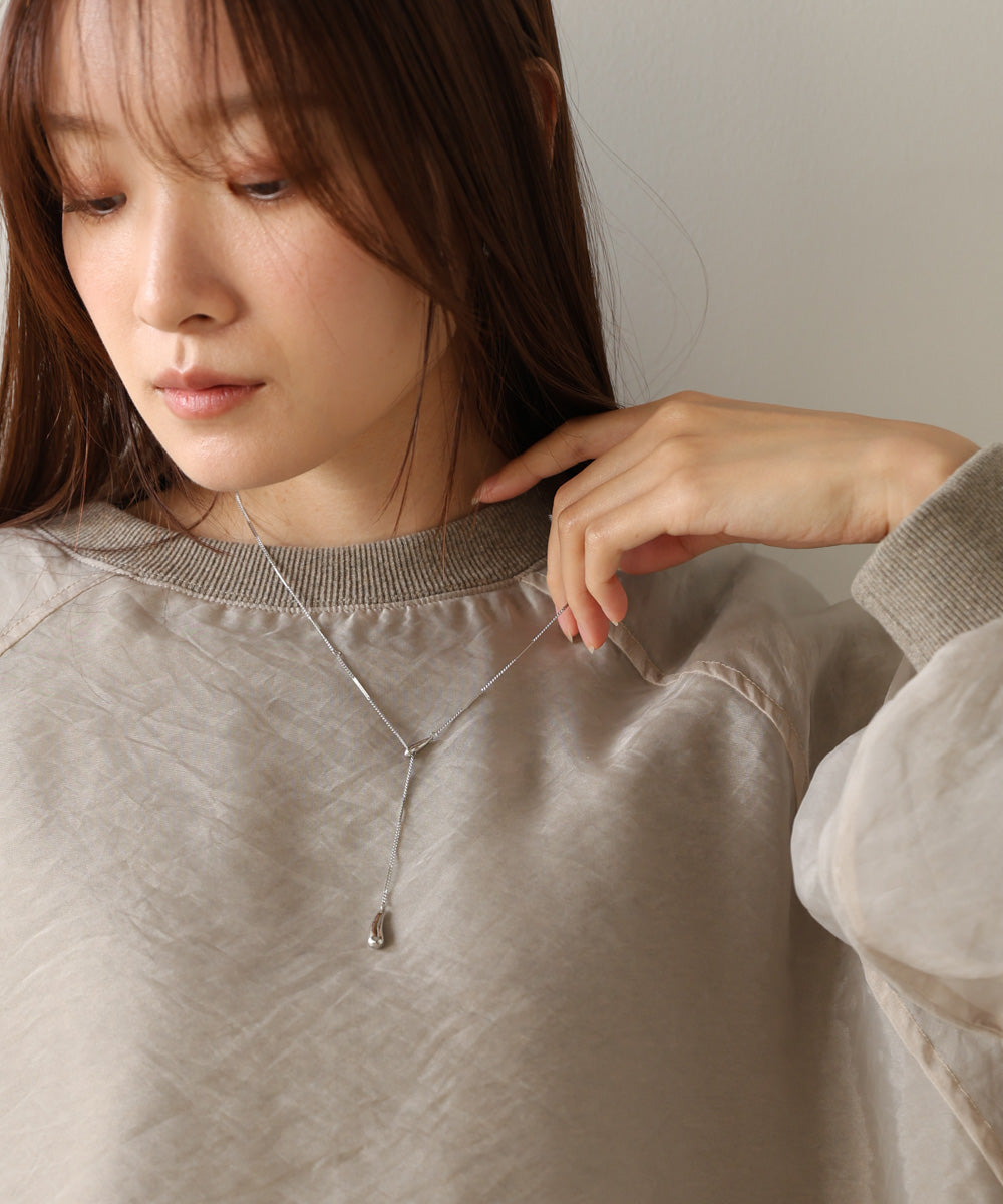 タイニードロップロングネックレス