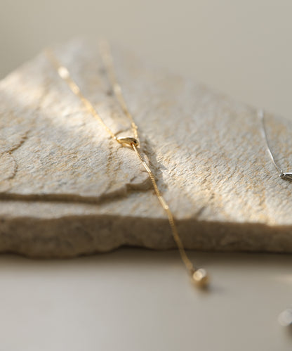 タイニードロップロングネックレス