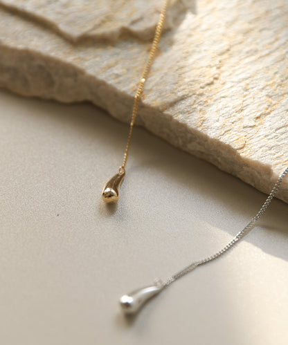 タイニードロップロングネックレス