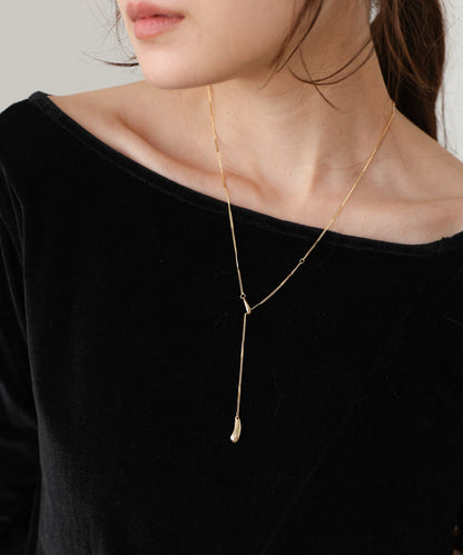 タイニードロップロングネックレス