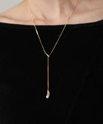 タイニードロップロングネックレス