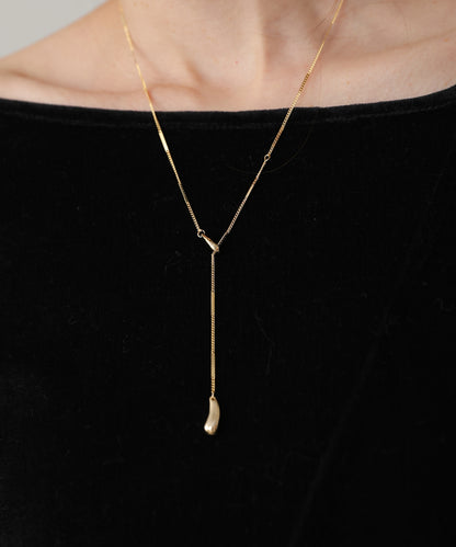 タイニードロップロングネックレス
