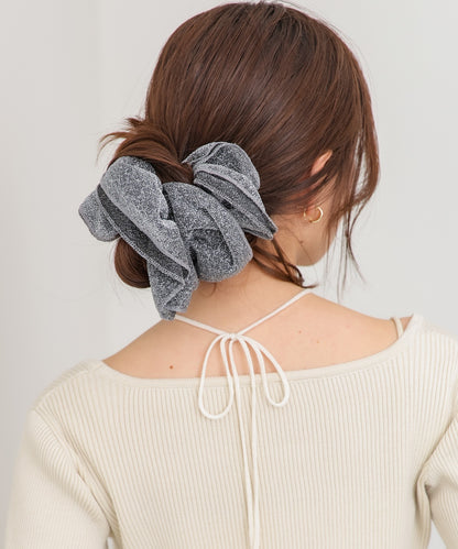 ラメ入りビッグシュシュ