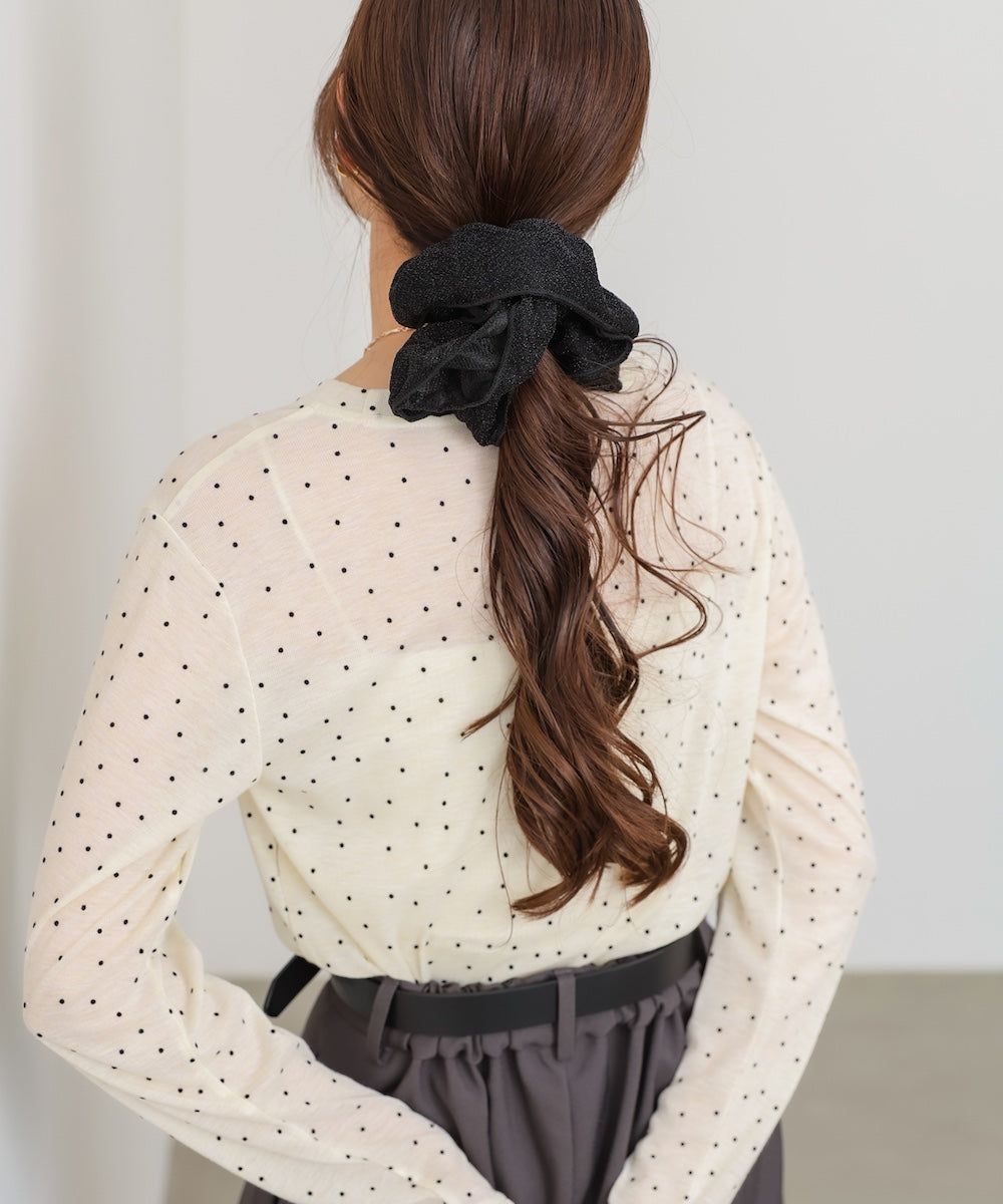 ラメ入りビッグシュシュ