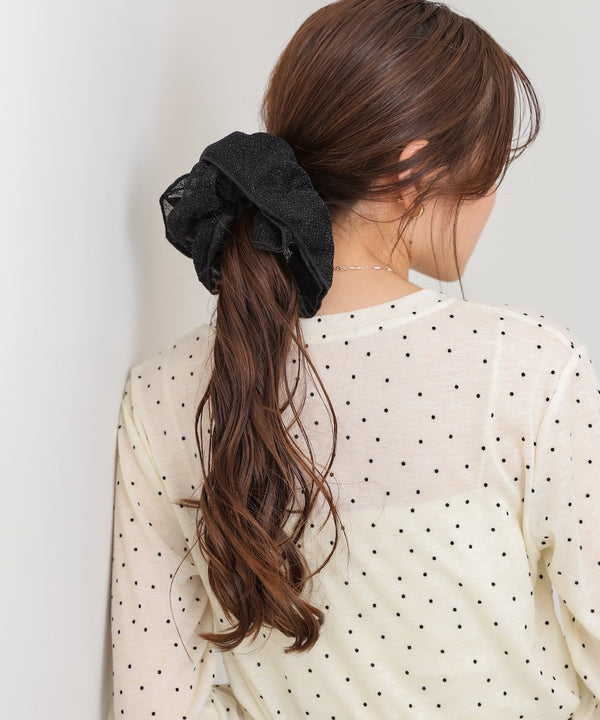 ラメ入りビッグシュシュ