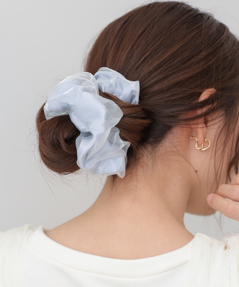 オーガンジー×サテンシュシュ