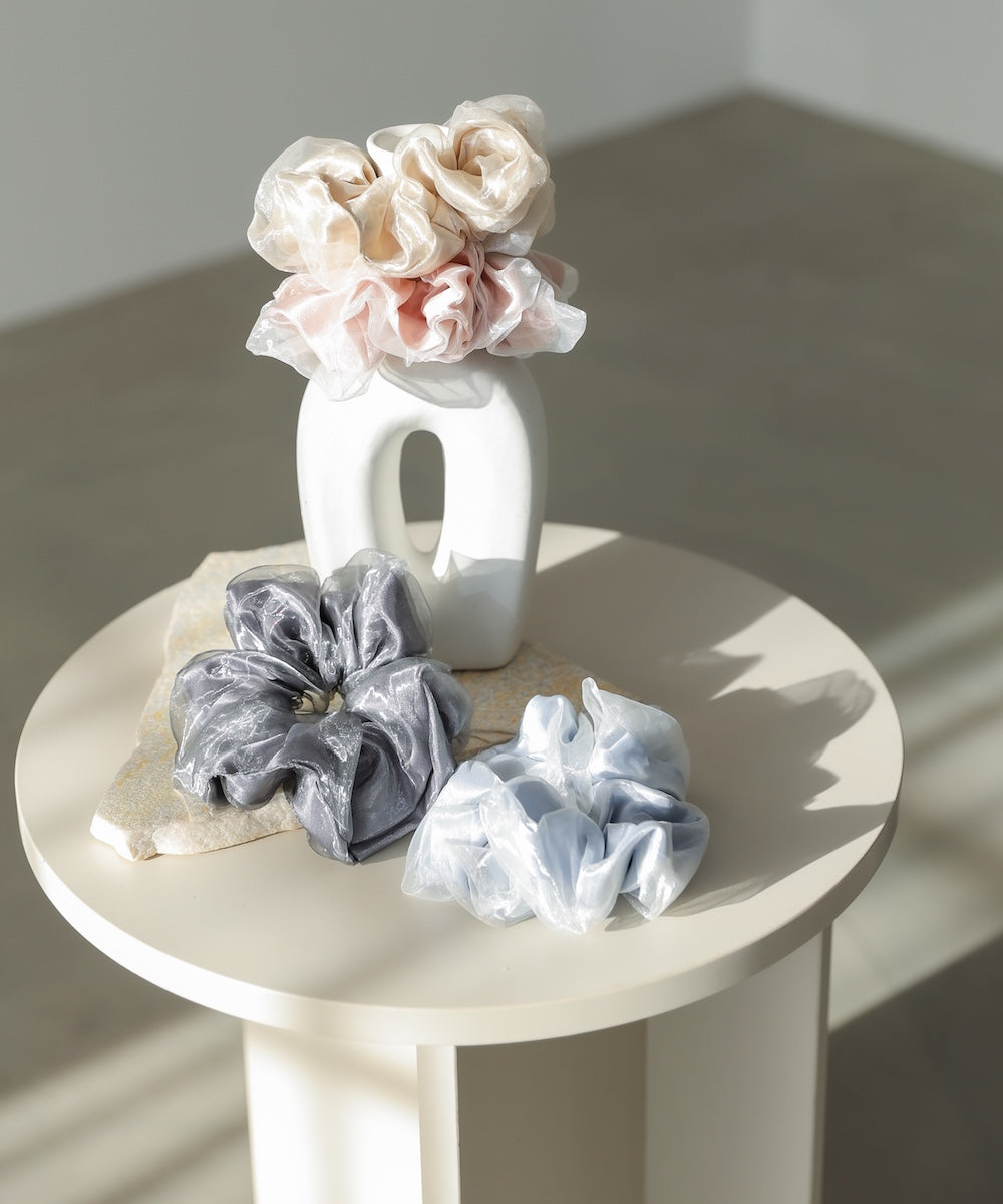 オーガンジー×サテンシュシュ