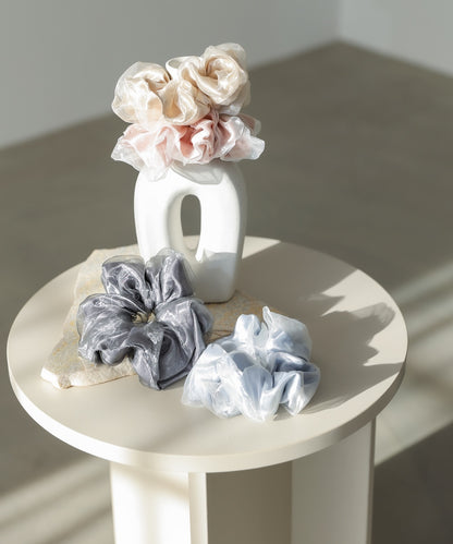 オーガンジー×サテンシュシュ