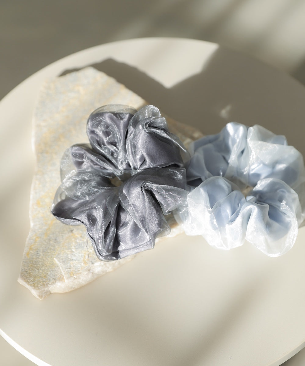 オーガンジー×サテンシュシュ