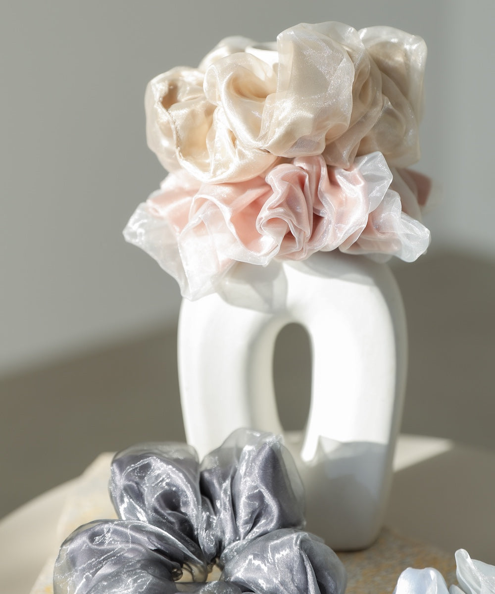 オーガンジー×サテンシュシュ
