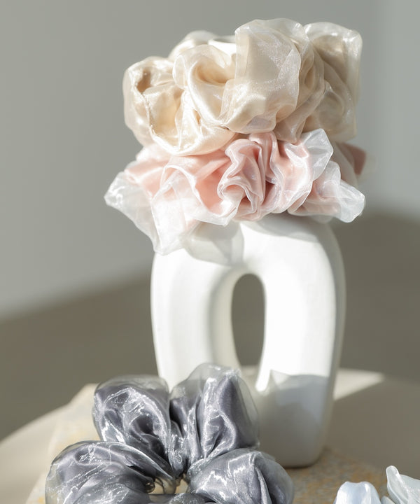 オーガンジー×サテンシュシュ